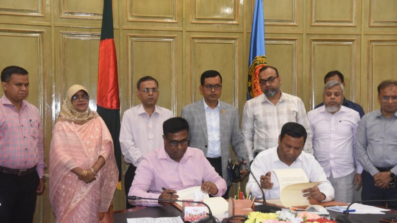 বনায়ন ও সবুজায়নের লক্ষেয় ঢাকা দক্ষিণ সিটি কর্পোরেশন ও বন অধিদপ্তরের মধ্যে সমঝোতা চুক্তি