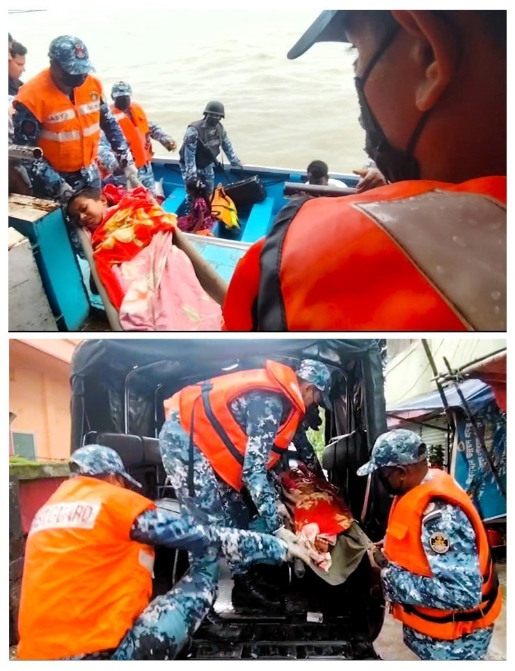 যাত্রীবাহী লঞ্চে গুরুতর অসুস্থ ব্যক্তিকে প্রয়োজনীয় চিকিৎসায় কোস্ট গার্ড