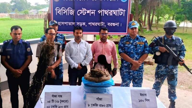 ৪ লক্ষ ১৩ হাজার টাকা মূল্যের মাদকদ্রব্য ধ্বংস করেছে কোস্ট গার্ড